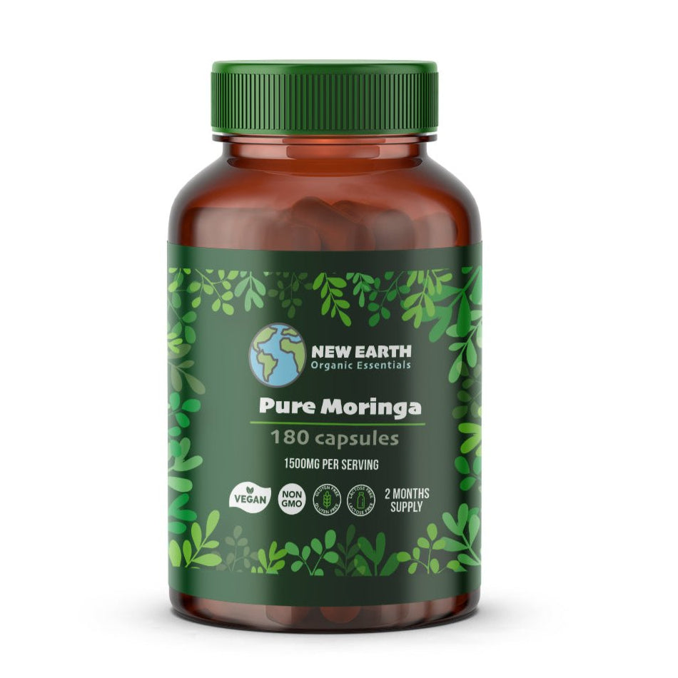 Pure Moringa Capsules - Pure Organic Moringa Oleifera Leaf Powder - 18 ...