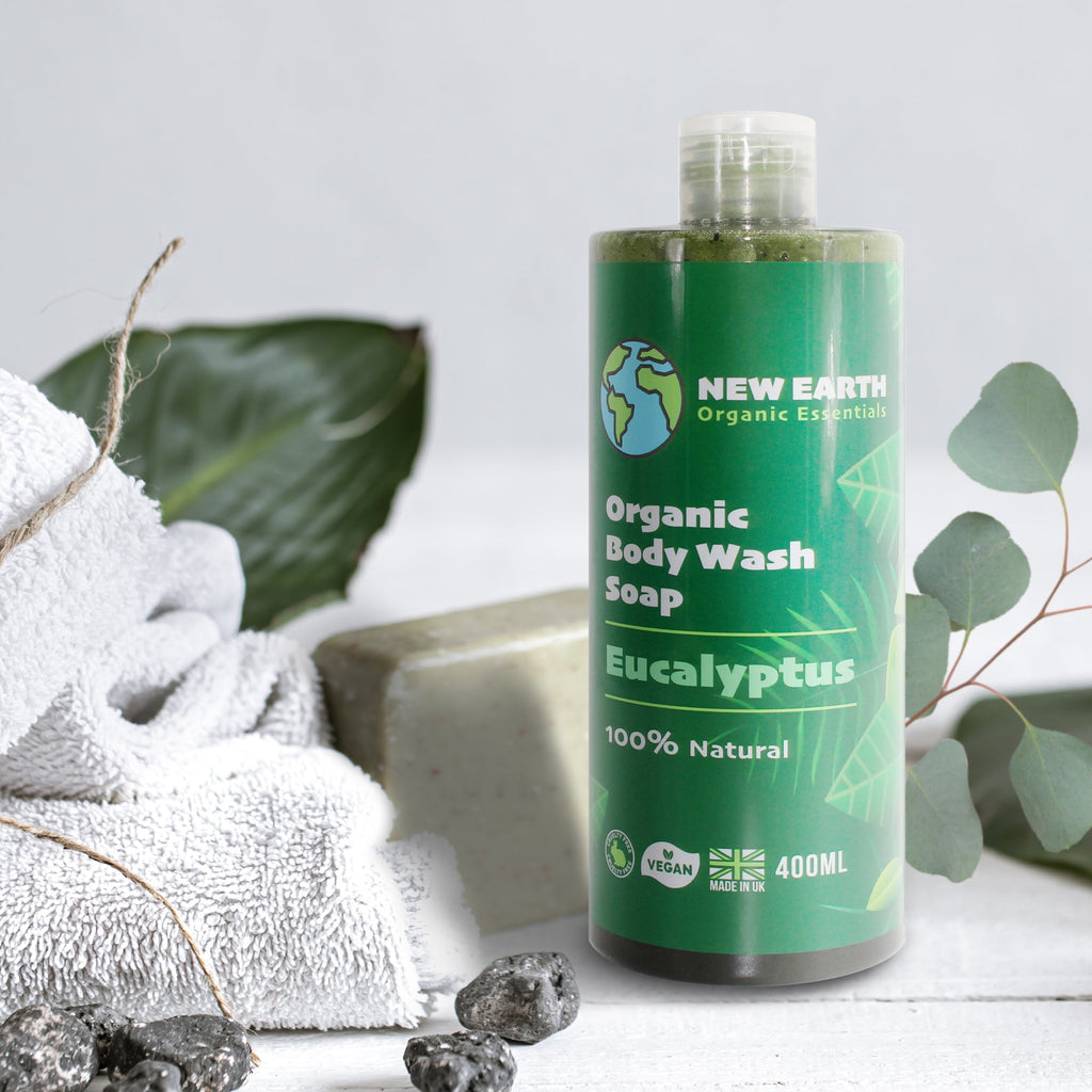 New Earth Organic Body Wash - Natural Vegan Plant Based Shower Gel - New Earth Organic Essentials