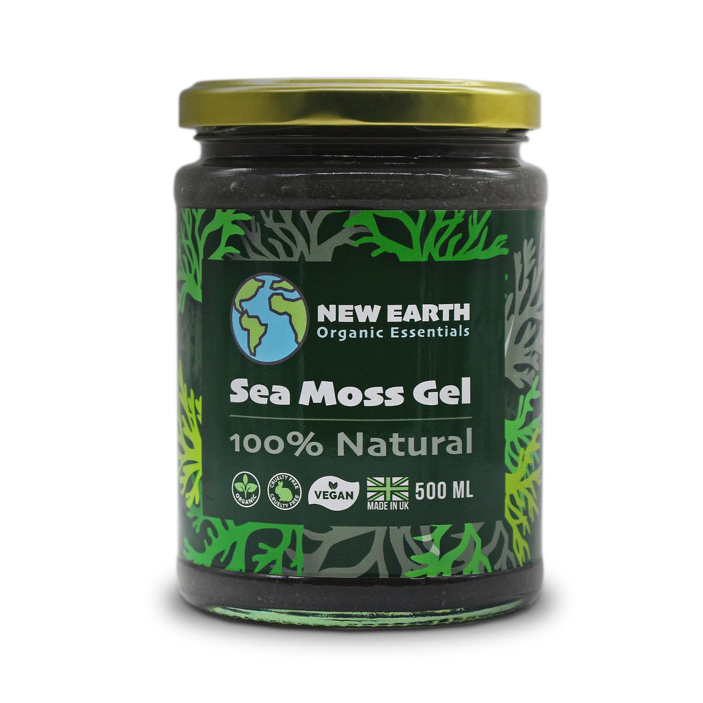 New Earth Sea Moss Gel - 500ml - Wildcrafted St Lucian Eucheuma Cottonii Raw Sea Moss - New Earth Organic Essentials